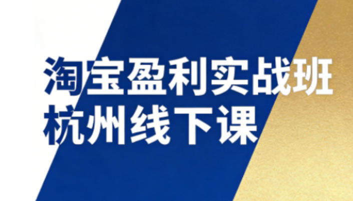 淘宝盈利实战班杭州线下课12月26-28日(音频+字幕)，帮你掌握SOP流程+12门核心技术-小钱大课云网创
