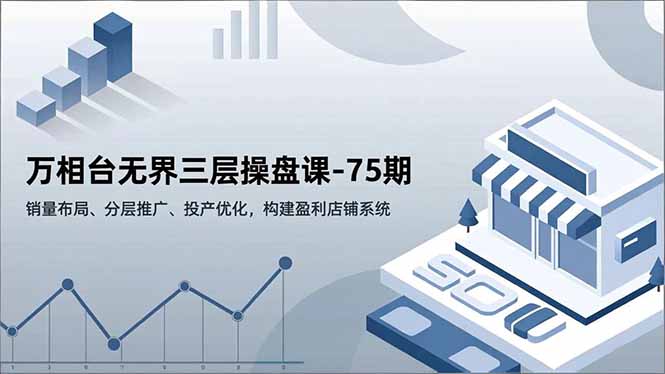 万相台无界三层操盘课-75期，销量布局、分层推广、投产优化，构建盈利店铺系统-小钱大课云网创