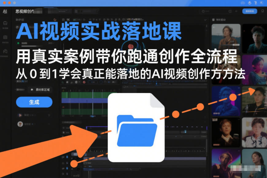 AI视频实战落地课，用真实案例带你跑通创作全流程，从0到1学会真正能落地的AI视频创作方法-小钱大课云网创