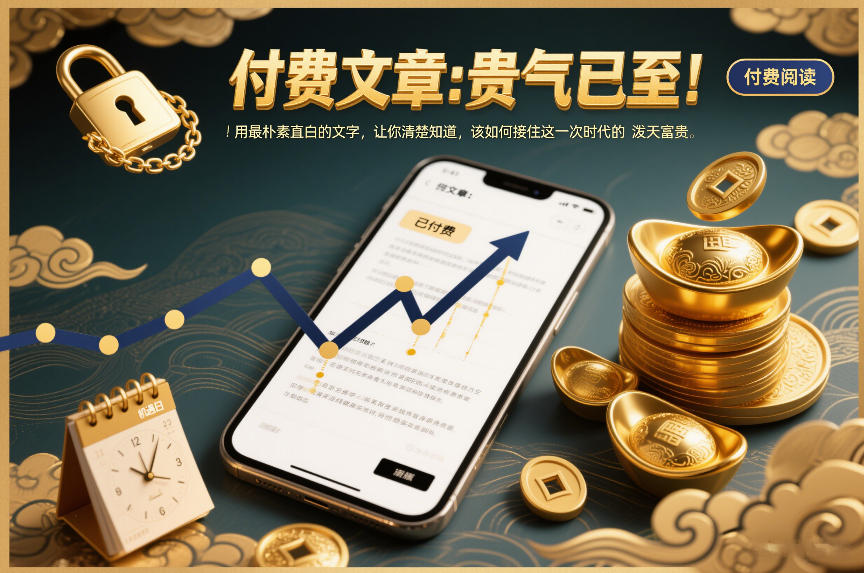 付费文章：贵气已至！用最朴素直白的文字，让你清楚知道，该如何接住这一次时代的泼天富贵-小钱大课云网创