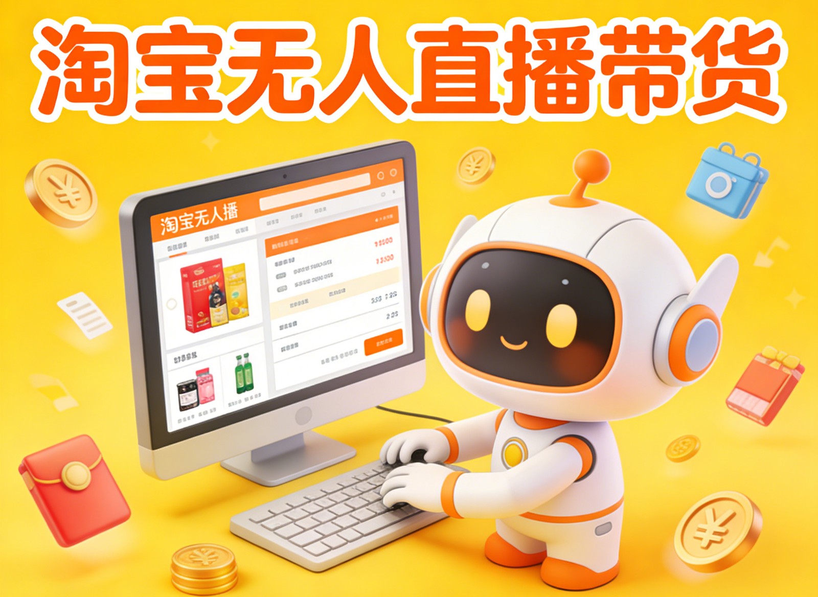 淘宝无人直播带货,24小时自动卖货,月佣金1W+,不违规不封号,不用露脸-小钱大课云网创