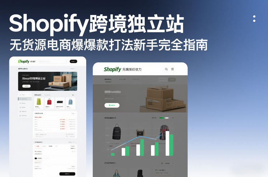 Shopify跨境独立站无货源电商爆款打法新手完全指南-小钱大课云网创