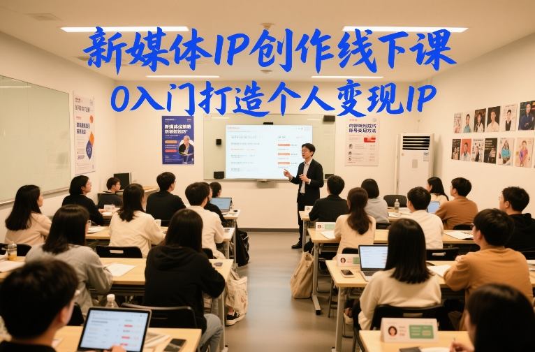 新媒体IP创作线下课,0入门打造个人变现IP-小钱大课云网创