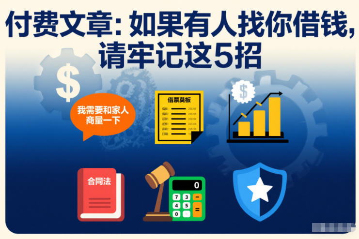 付费文章：如果有人找你借钱，请牢记这5招-小钱大课云网创