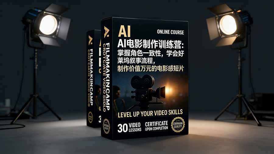 AI电影制作训练营：掌握角色一致性，学会好莱坞叙事流程，制作价值万元的电影感短片-小钱大课云网创