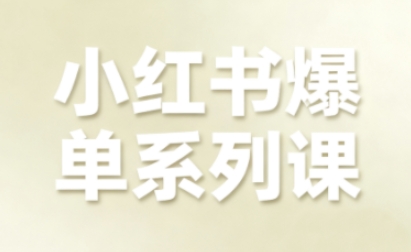 小红书爆单系列课，聚焦小红书电商全链路增长(更新)-小钱大课云网创