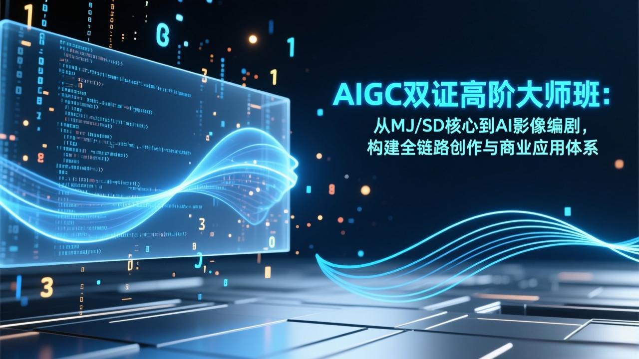 AIGC双证高阶大师班:从MJ/SD核心到AI影像编剧,构建全链路创作与商业应用体系-小钱大课云网创