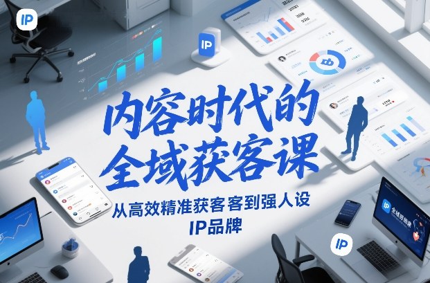 内容时代的全域获客课，从高效精准获客到强人设IP品牌-小钱大课云网创